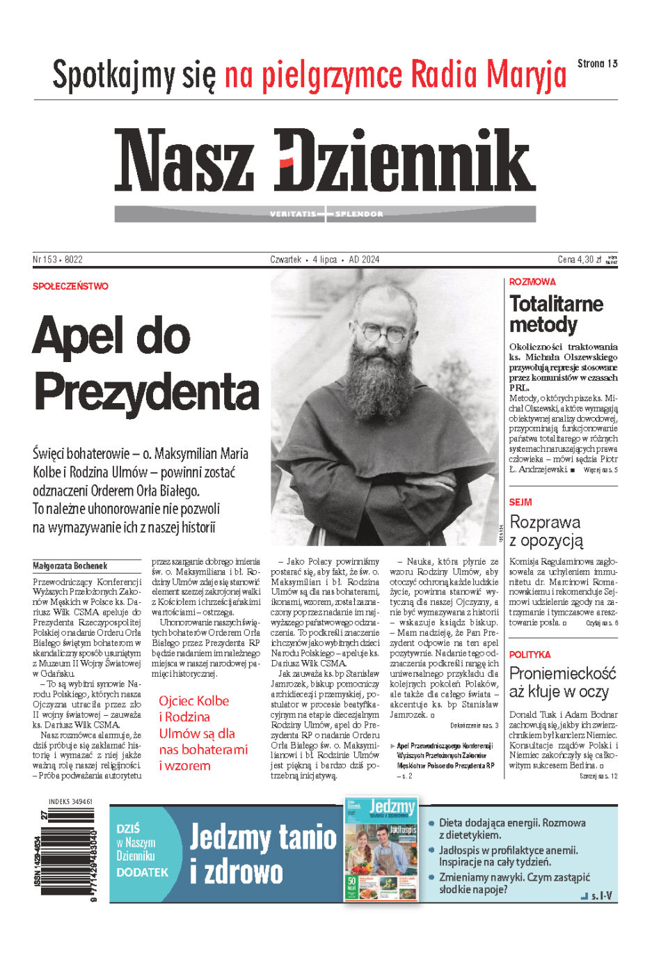 Nasz Dziennik z dnia 04.07.2024 wydanie PDF