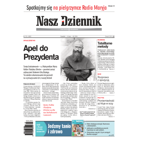 Nasz Dziennik z dnia 04.07.2024 wydanie PDF