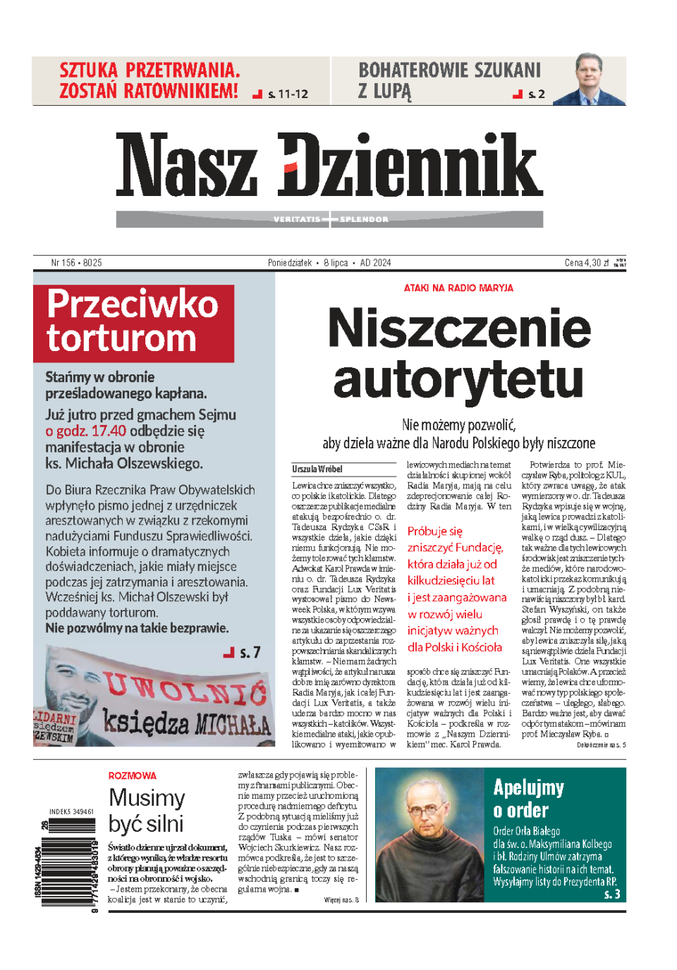 Nasz Dziennik z dnia 08.07.2024 wydanie PDF