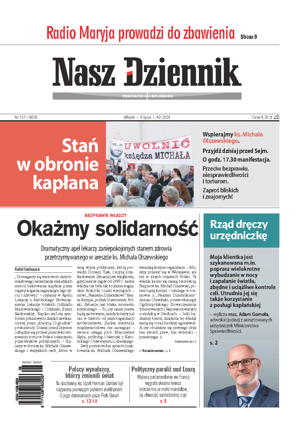 Nasz Dziennik z dnia 09.07.2024 wydanie PDF