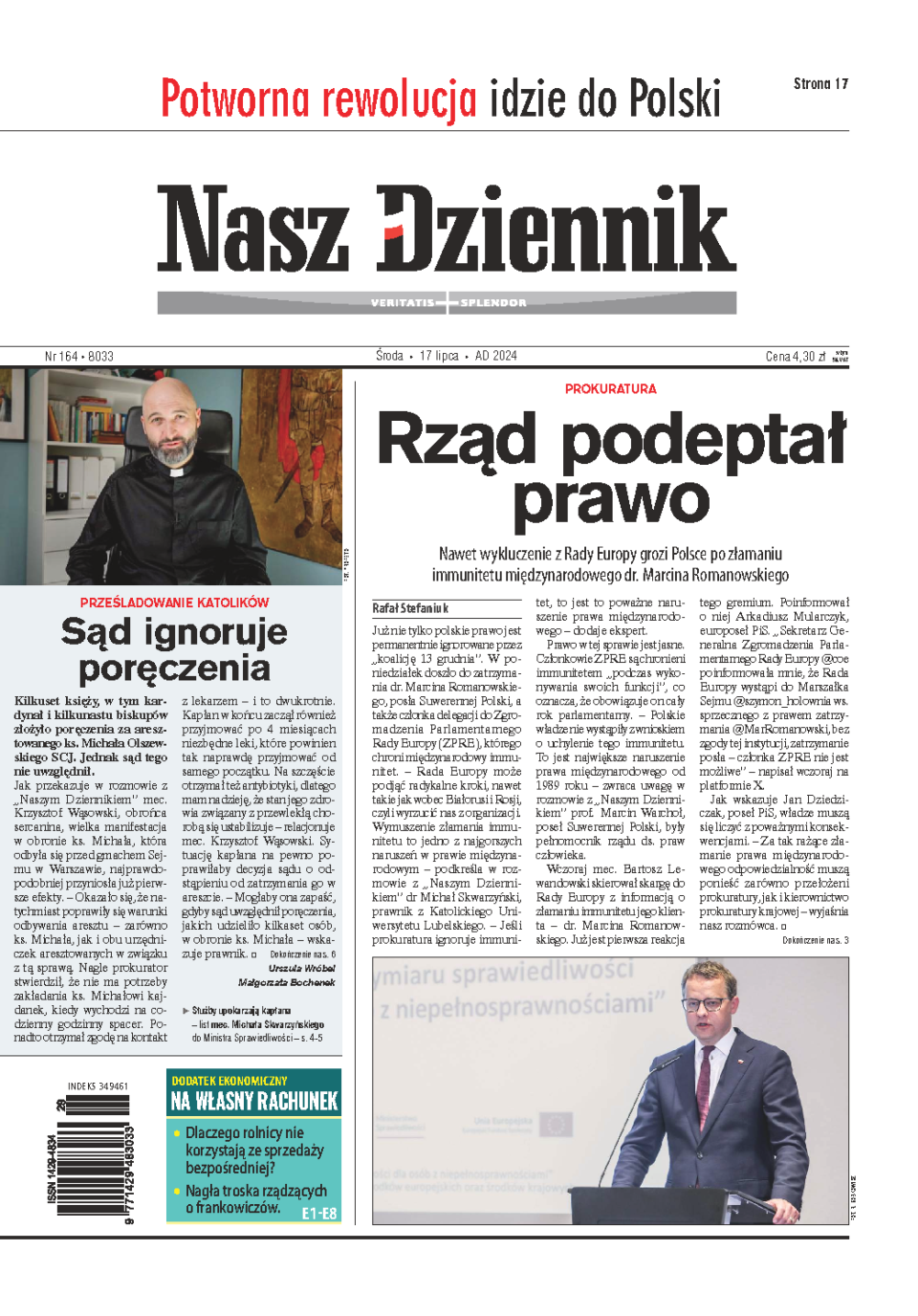 Nasz Dziennik z dnia 17.07.2024 wydanie PDF
