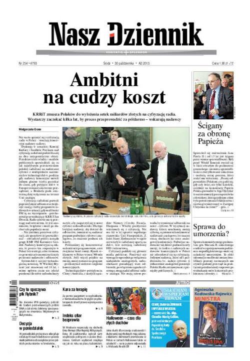 Nasz Dziennik z dnia 30.10.2013 wydanie PDF