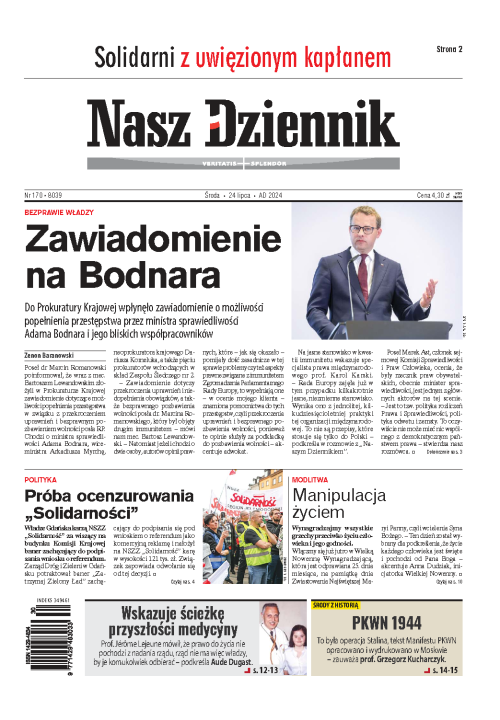 Nasz Dziennik z dnia 24.07.2024 wydanie PDF