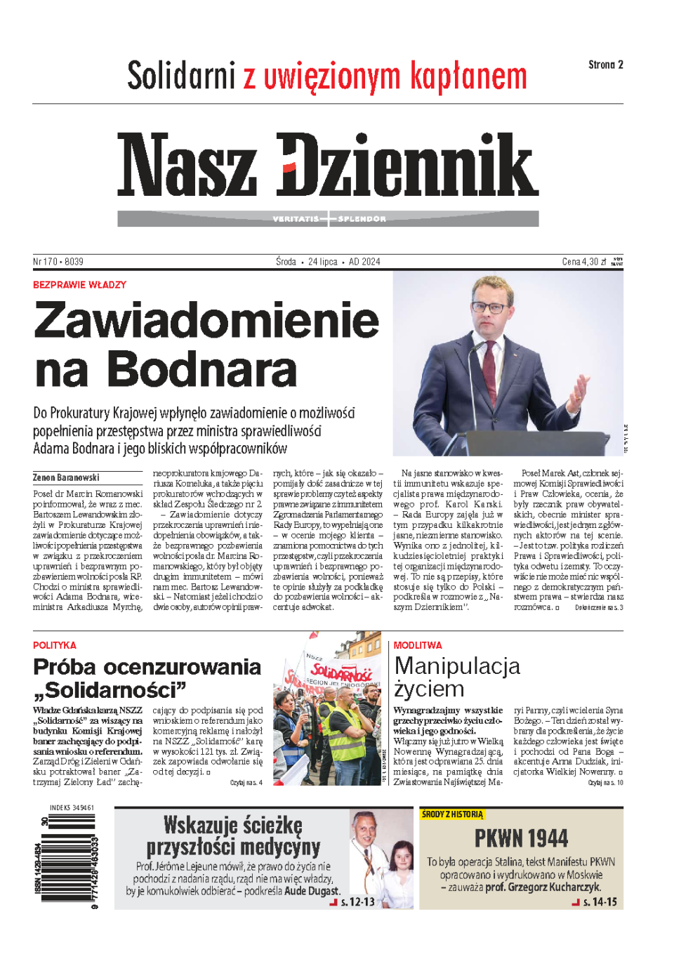 Nasz Dziennik z dnia 24.07.2024 wydanie PDF