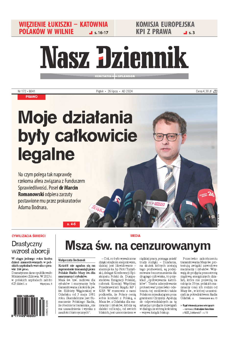 Nasz Dziennik z dnia 26.07.2024 wydanie PDF