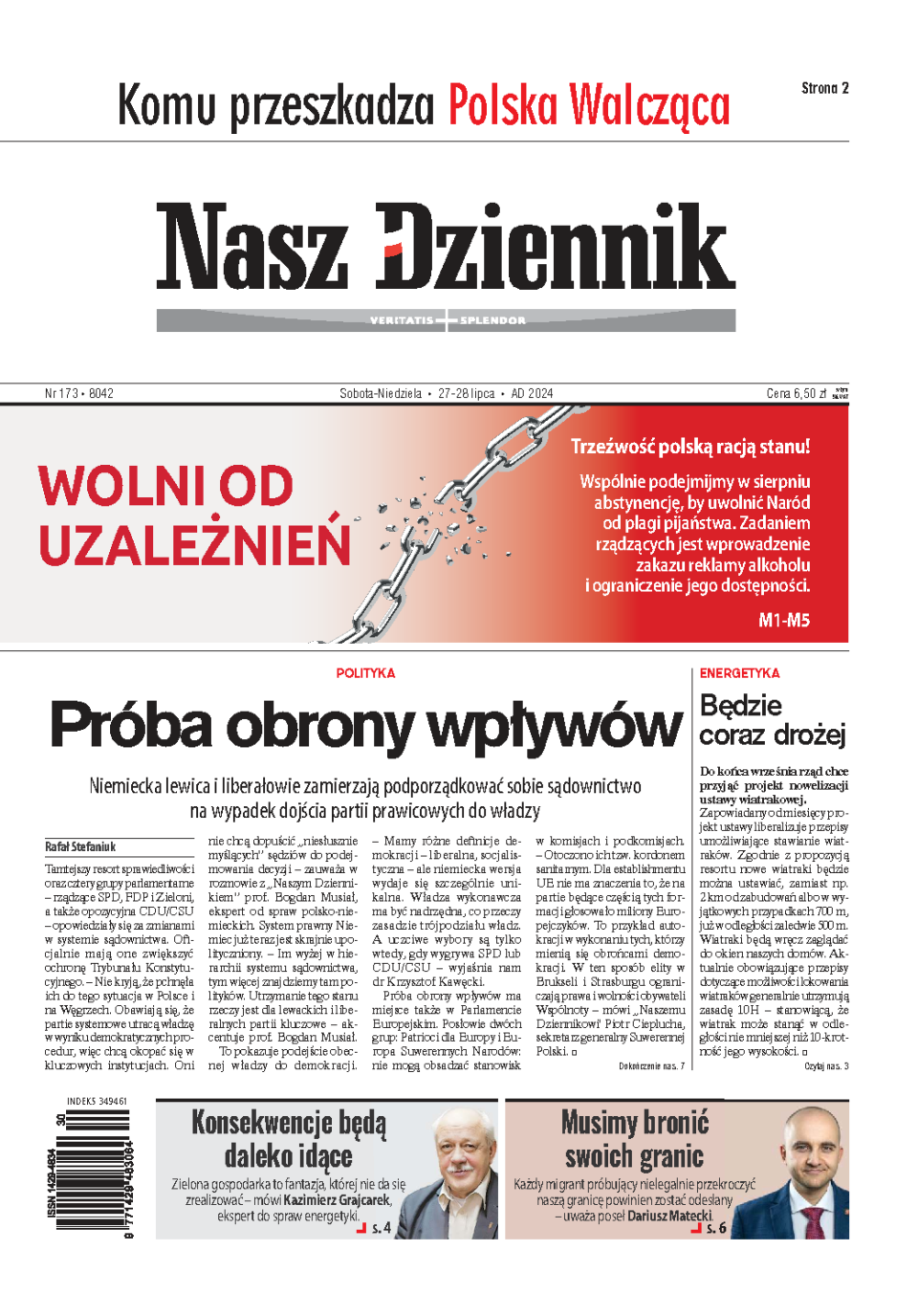 Nasz Dziennik z dnia 27.07.2024 wydanie PDF
