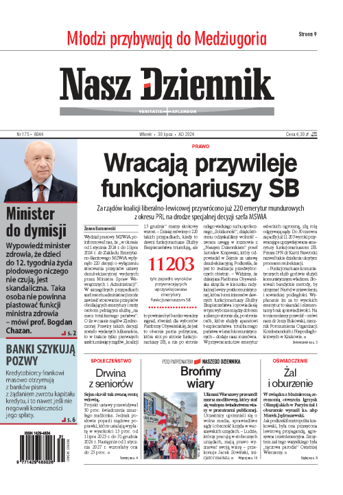 Nasz Dziennik z dnia 30.07.2024 wydanie PDF
