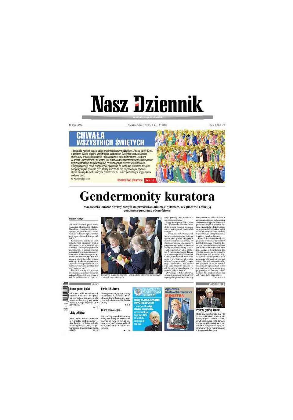 Nasz Dziennik z dnia 31.10.2013 wydanie PDF