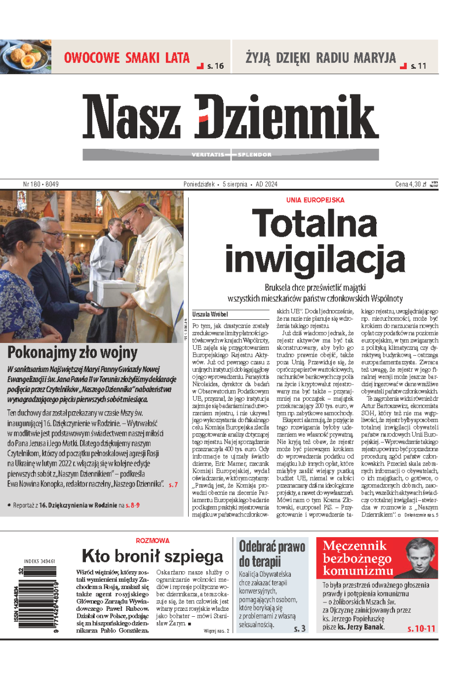 Nasz Dziennik z dnia 05.08.2024 wydanie PDF