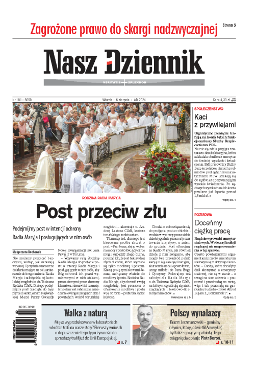Nasz Dziennik z dnia 06.08.2024 wydanie PDF