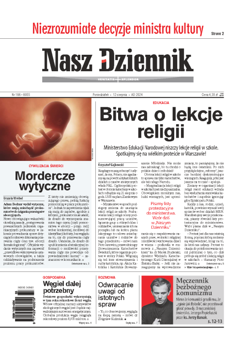 Nasz Dziennik z dnia 12.08.2024 wydanie PDF