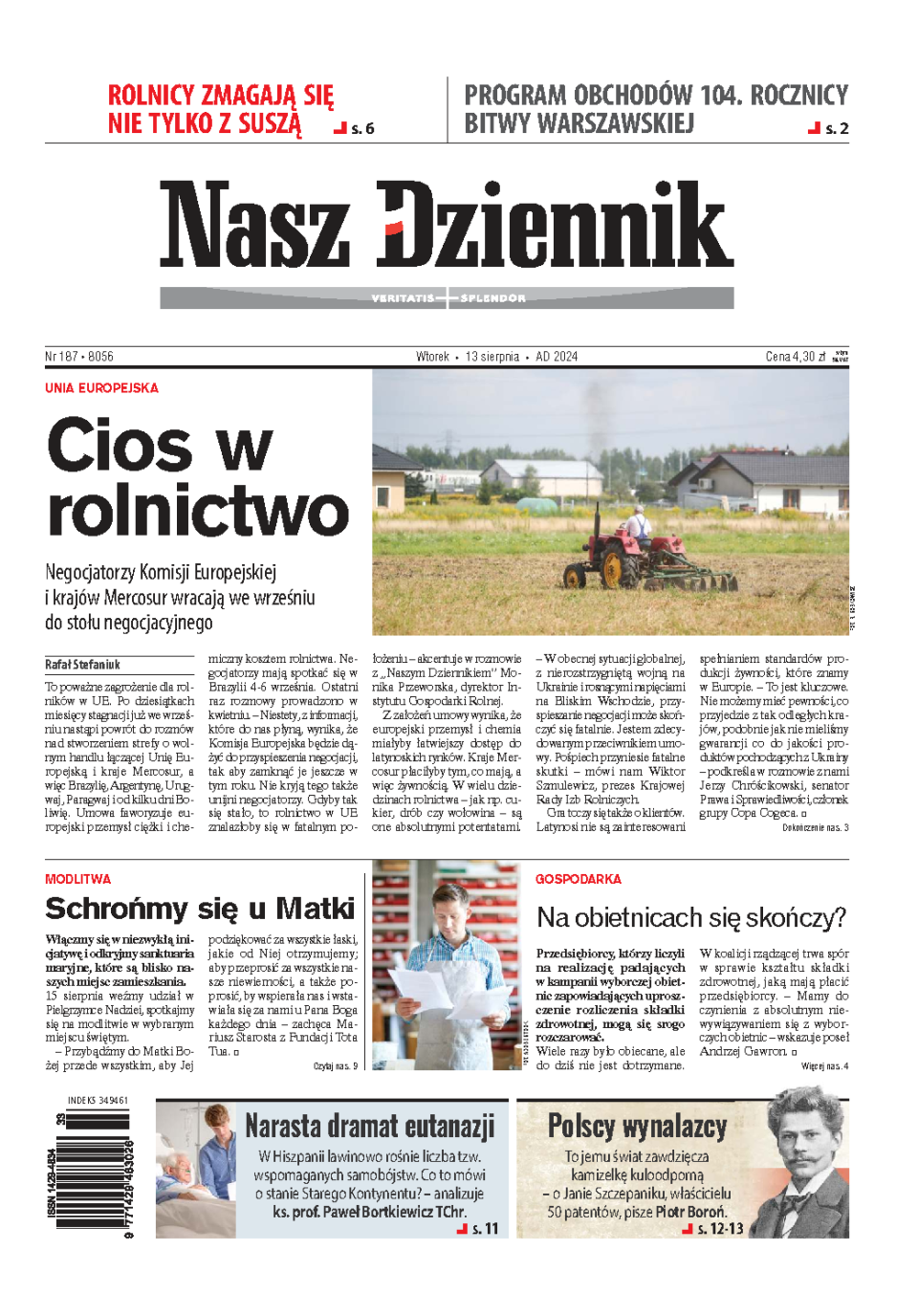 Nasz Dziennik z dnia 13.08.2024 wydanie PDF