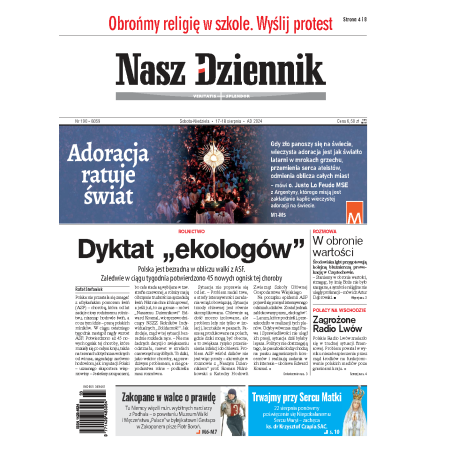 Nasz Dziennik z dnia 17.08.2024 wydanie PDF