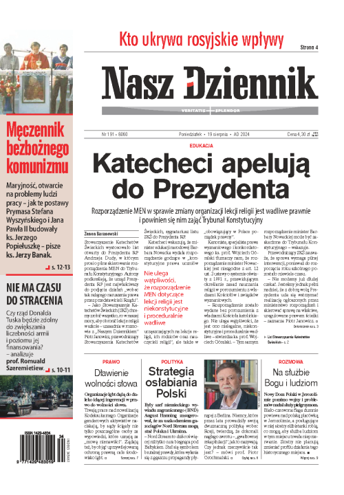 Nasz Dziennik z dnia 19.08.2024 wydanie PDF
