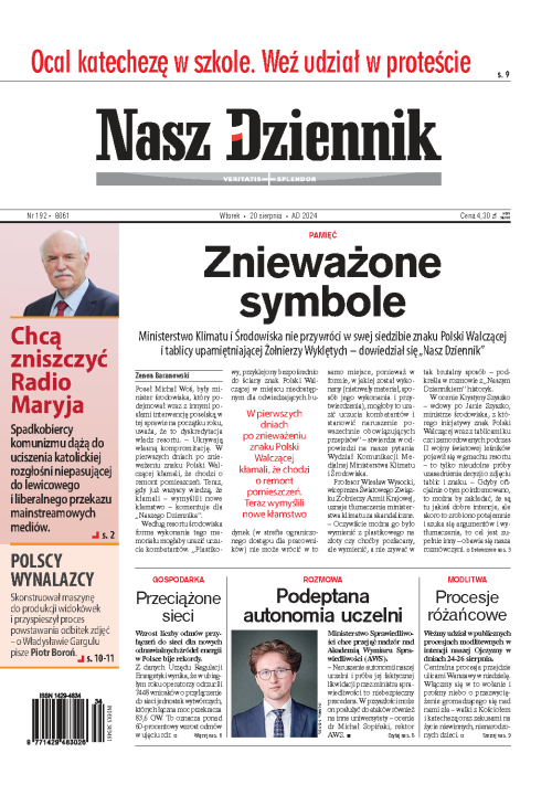 Nasz Dziennik z dnia 20.08.2024 wydanie PDF