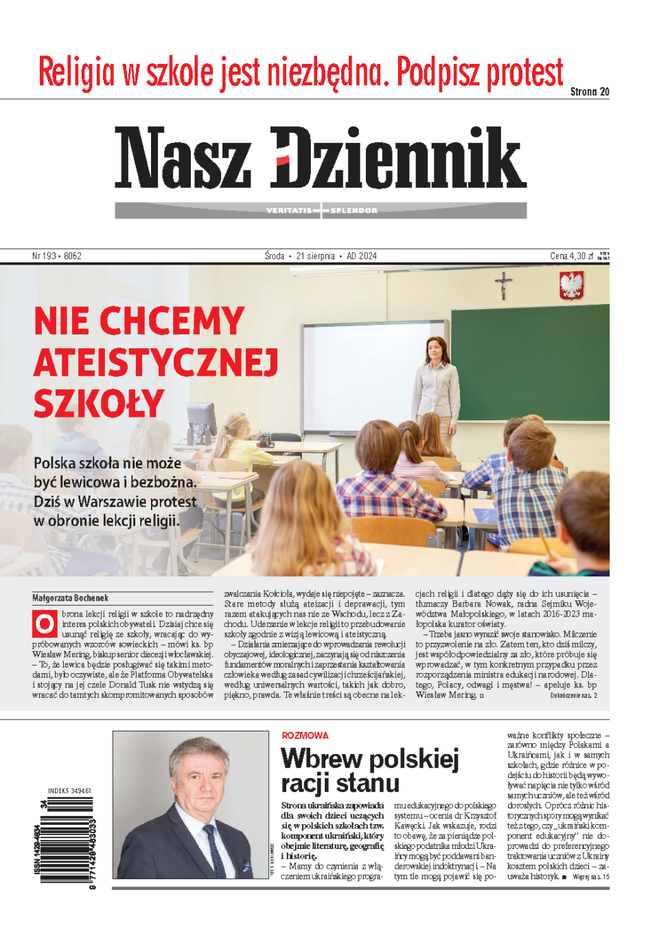 Nasz Dziennik z dnia 21.08.2024 wydanie PDF