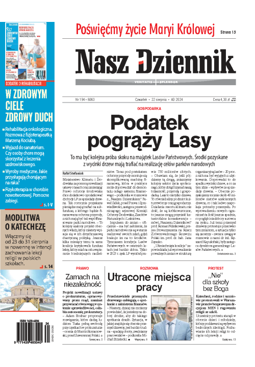 Nasz Dziennik z dnia 22.08.2024 wydanie PDF