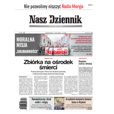 Nasz Dziennik z dnia 24.08.2024 wydanie PDF