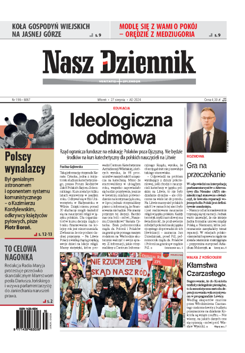 Nasz Dziennik z dnia 27.08.2024 wydanie PDF