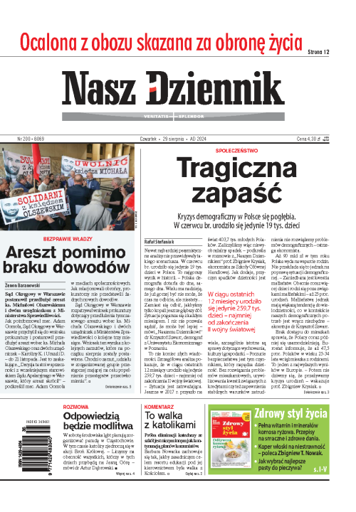 Nasz Dziennik z dnia 29.08.2024 wydanie PDF