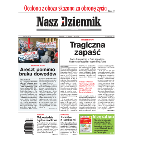 Nasz Dziennik z dnia 29.08.2024 wydanie PDF