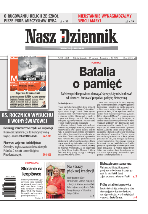 Nasz Dziennik z dnia 31.08.2024 wydanie PDF