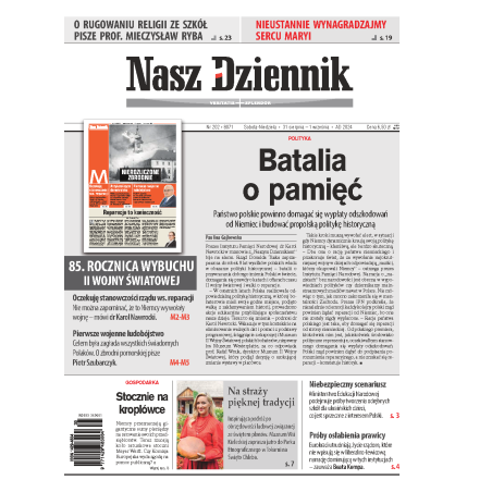 Nasz Dziennik z dnia 31.08.2024 wydanie PDF