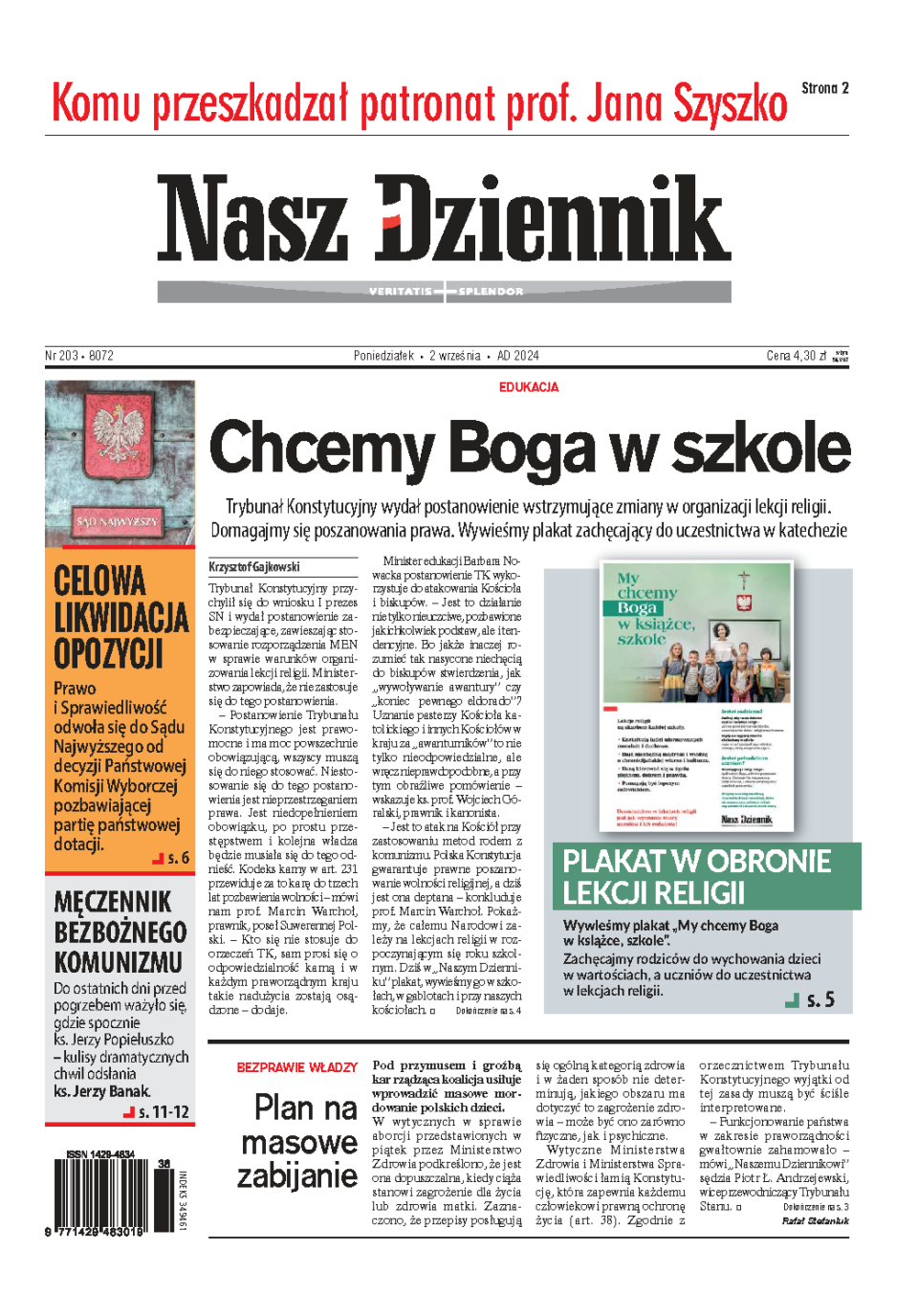 Nasz Dziennik z dnia 02.09.2024 wydanie PDF