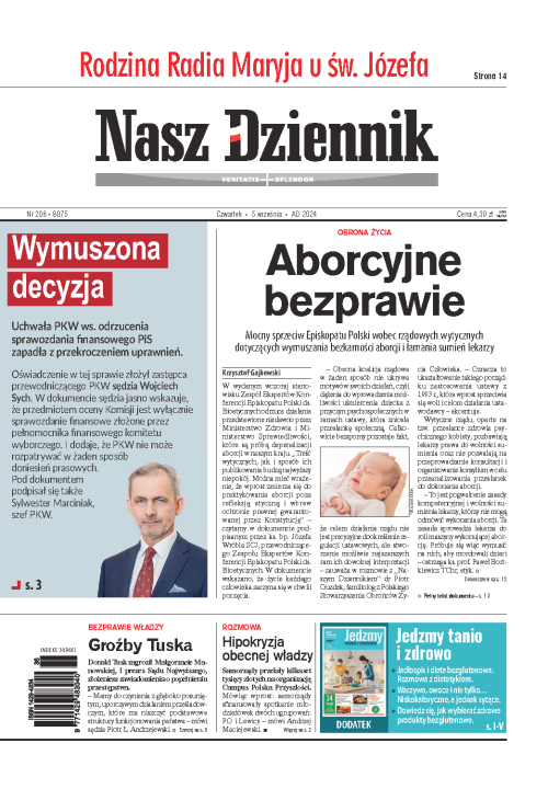 Nasz Dziennik z dnia 05.09.2024 wydanie PDF