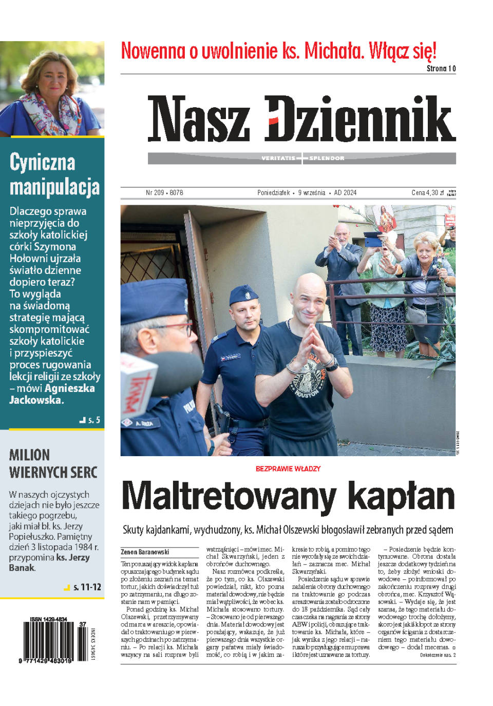Nasz Dziennik z dnia 09.09.2024 wydanie PDF