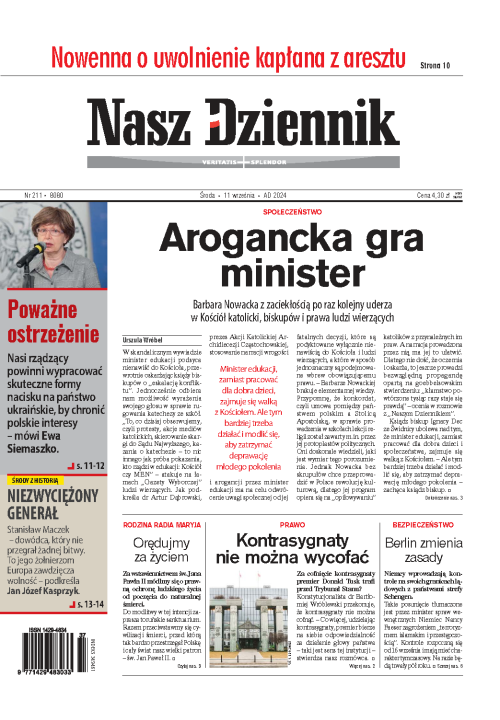 Nasz Dziennik z dnia 11.09.2024 wydanie PDF