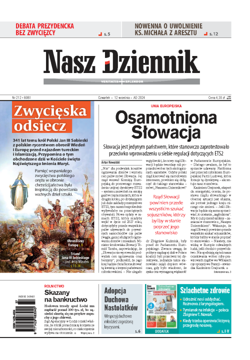 Nasz Dziennik z dnia 12.09.2024 wydanie PDF
