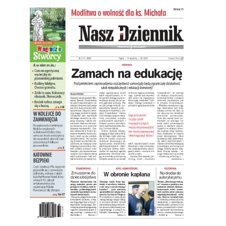 Nasz Dziennik z dnia 13.09.2024 wydanie PDF