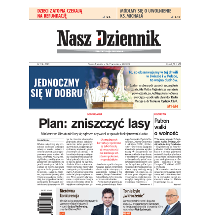 Nasz Dziennik z dnia 14.09.2024 wydanie PDF
