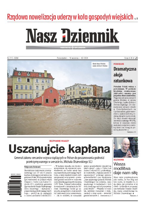 Nasz Dziennik z dnia 16.09.2024 wydanie PDF