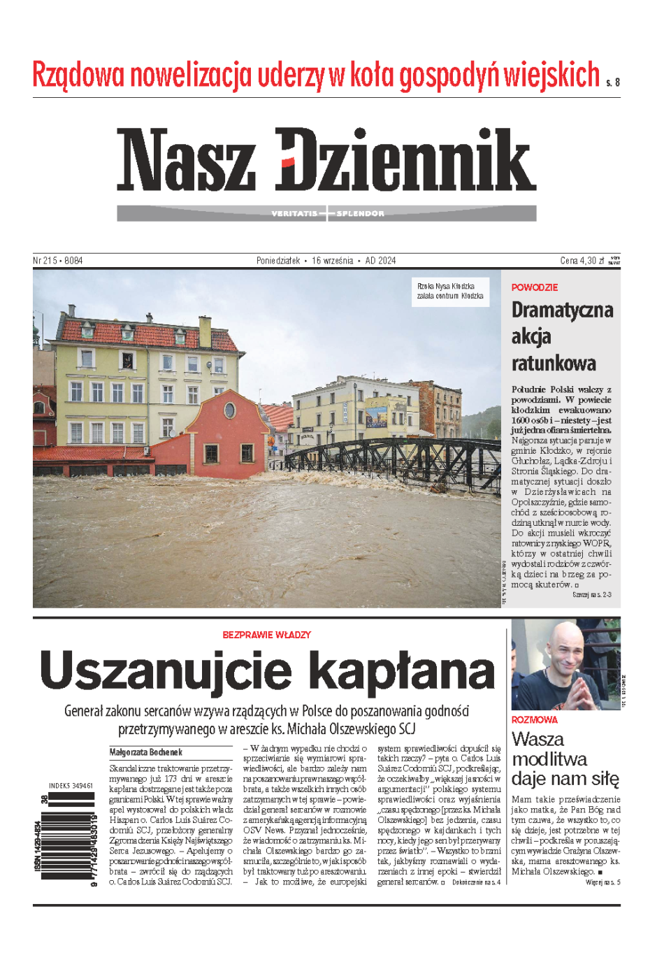 Nasz Dziennik z dnia 16.09.2024 wydanie PDF