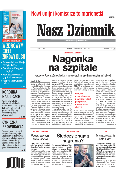 Nasz Dziennik z dnia 19.09.2024 wydanie PDF