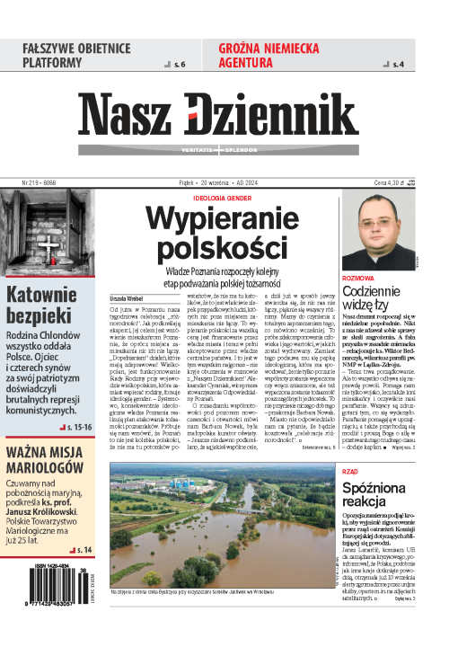 Nasz Dziennik z dnia 20.09.2024 wydanie PDF