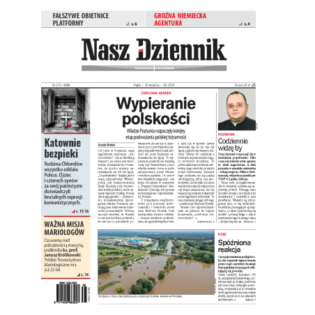 Nasz Dziennik z dnia 20.09.2024 wydanie PDF