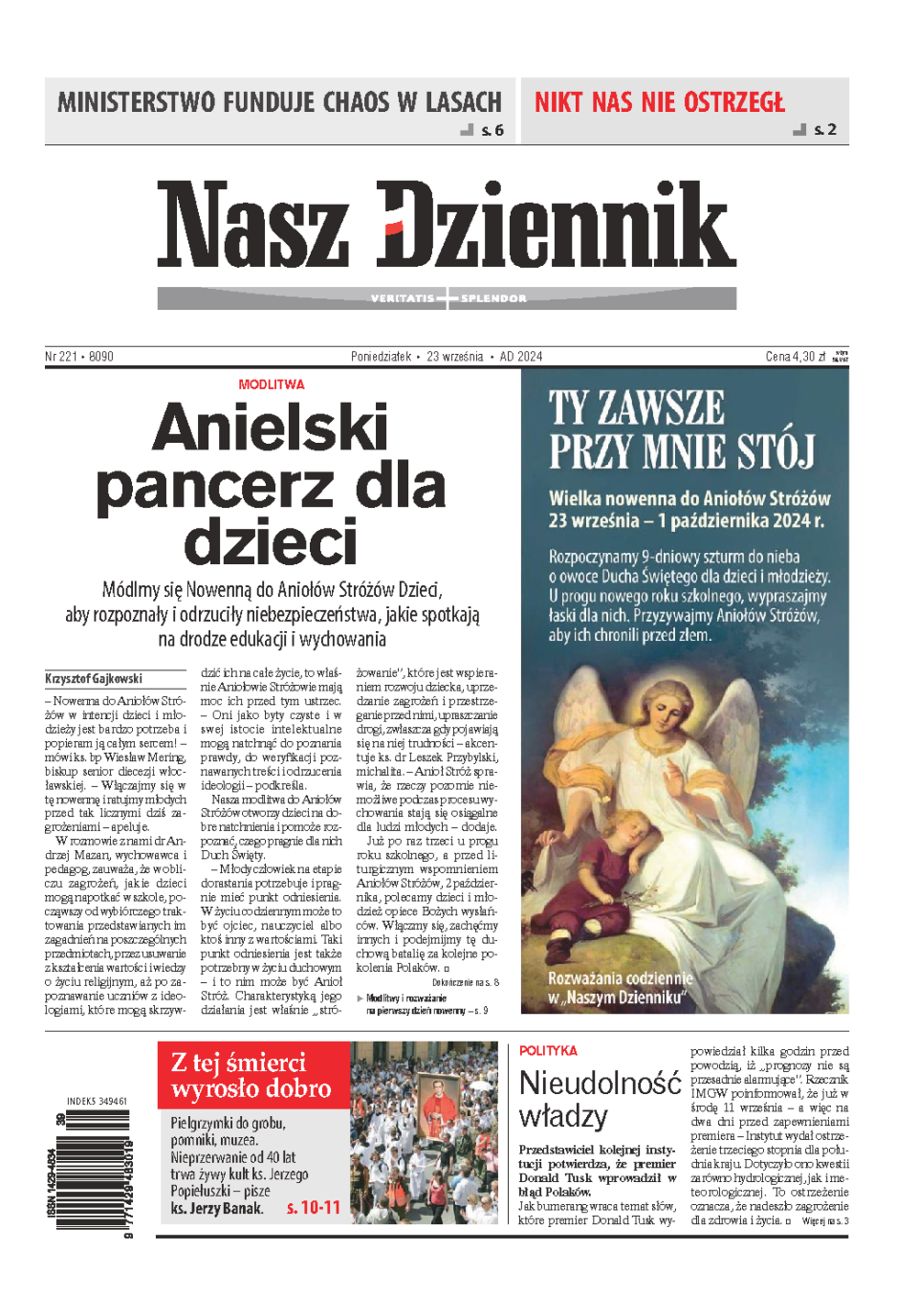 Nasz Dziennik z dnia 23.09.2024 wydanie PDF