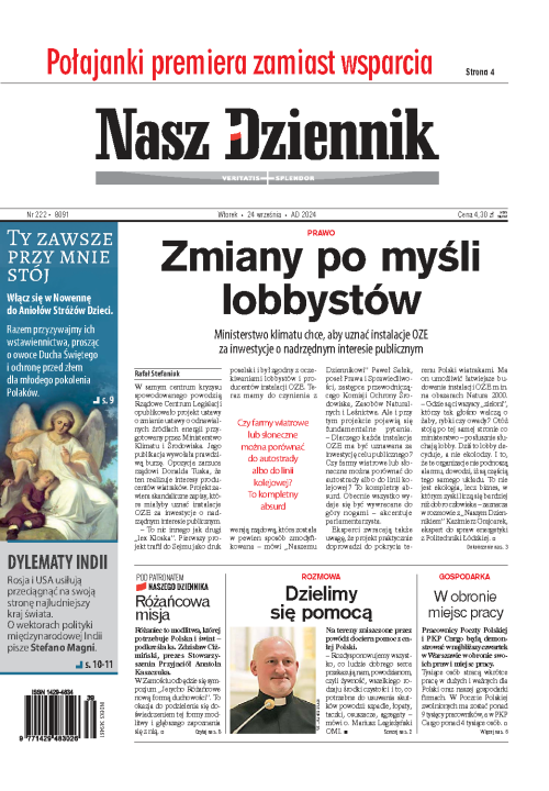 Nasz Dziennik z dnia 24.09.2024 wydanie PDF