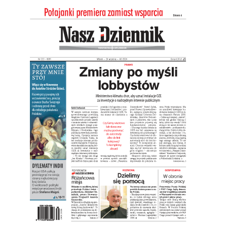 Nasz Dziennik z dnia 24.09.2024 wydanie PDF