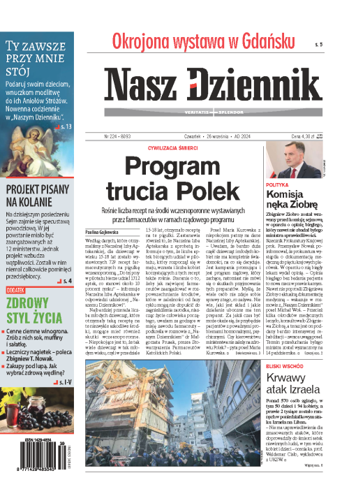 Nasz Dziennik z dnia 26.09.2024 wydanie PDF