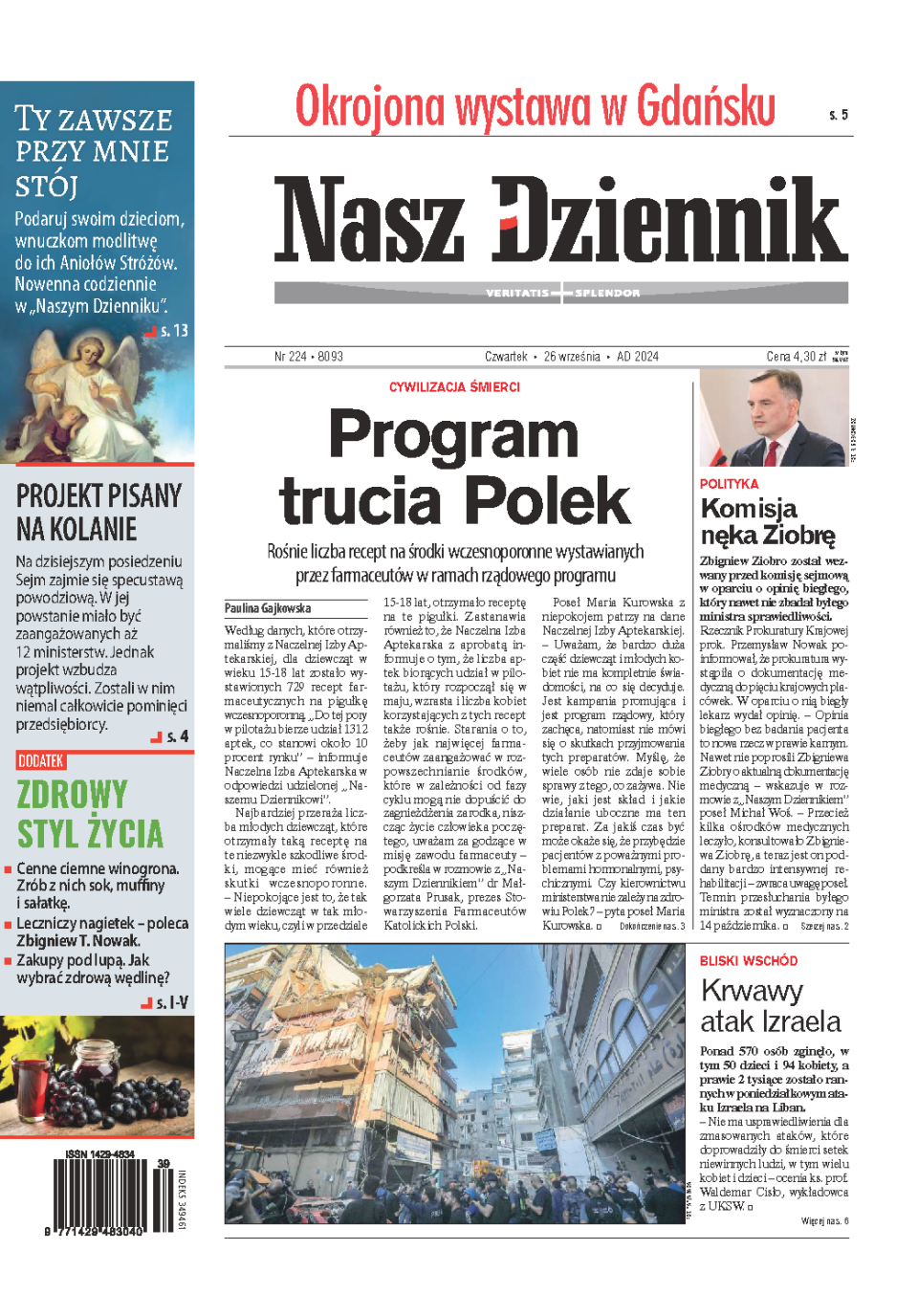 Nasz Dziennik z dnia 26.09.2024 wydanie PDF