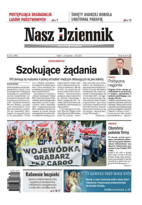 Nasz Dziennik z dnia 27.09.2024 wydanie PDF