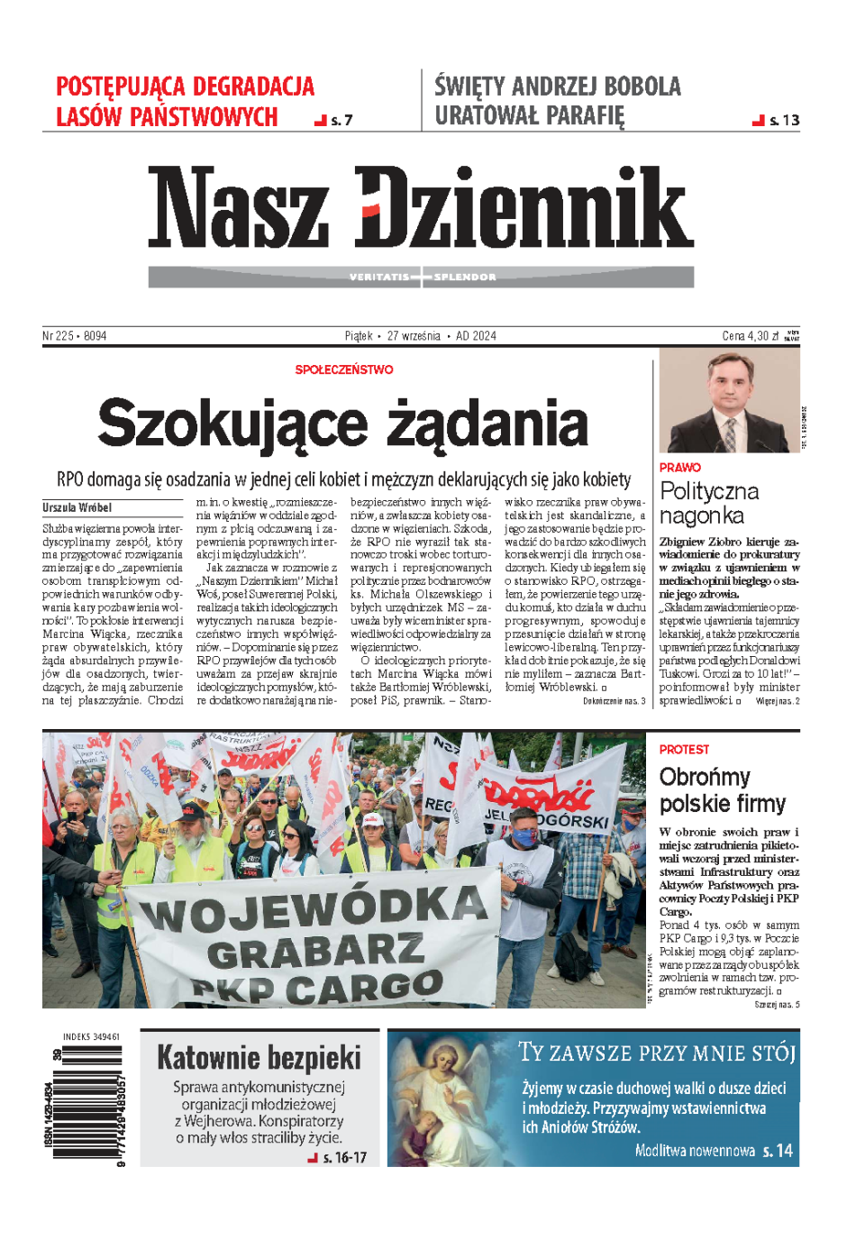 Nasz Dziennik z dnia 27.09.2024 wydanie PDF