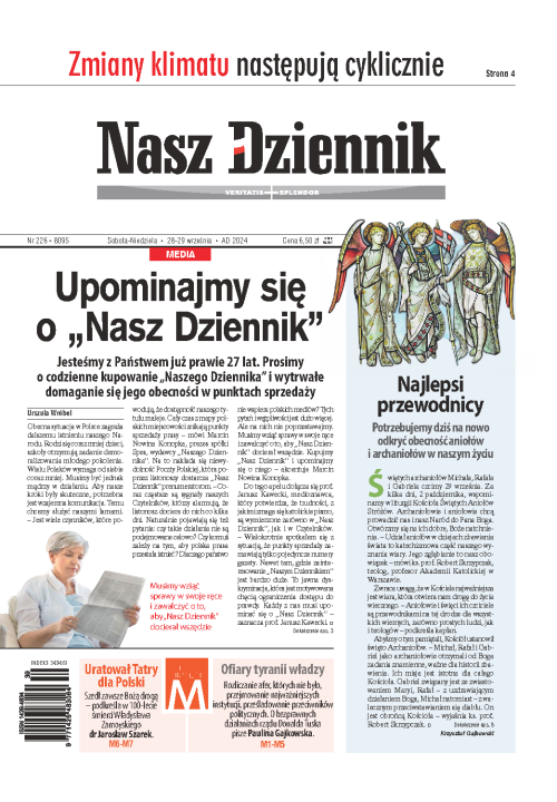 Nasz Dziennik z dnia 28.09.2024 wydanie PDF
