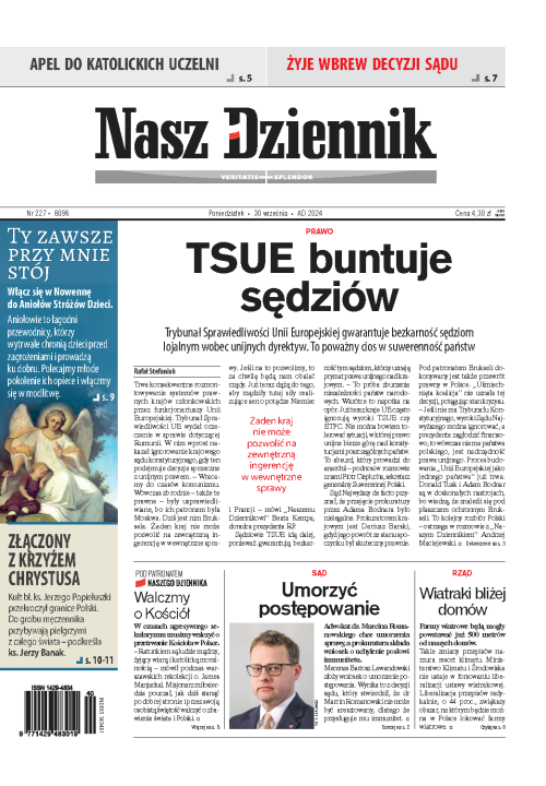 Nasz Dziennik z dnia 30.09.2024 wydanie PDF
