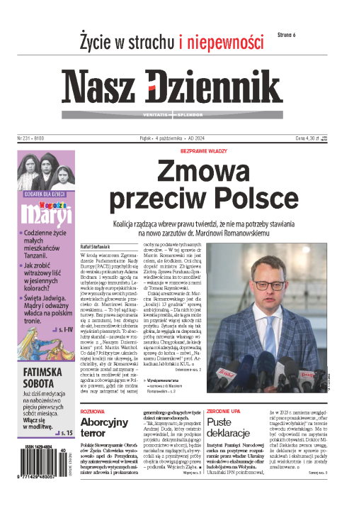 Nasz Dziennik z dnia 04.10.2024 wydanie PDF