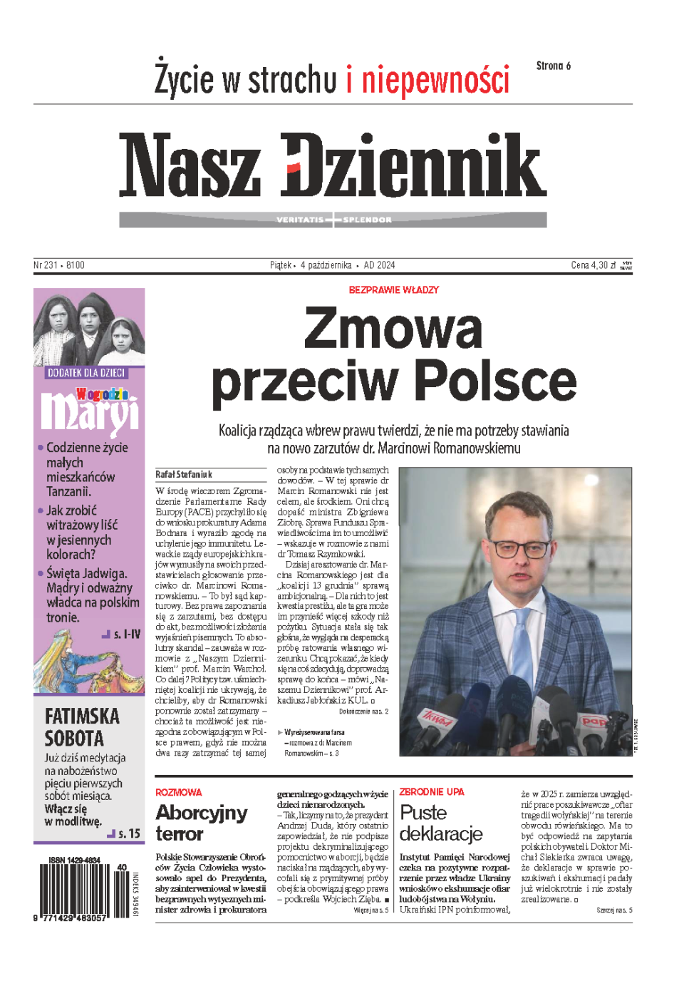 Nasz Dziennik z dnia 04.10.2024 wydanie PDF